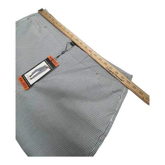 Mario Serrani Italy Comfort Stretch Capri Pants Size XXL Navy Stripe Pull On - Picture 6 of 8